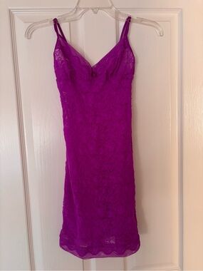 Victoria’s Secret Stretch Lace Slip Chemise - Vibrant Purple